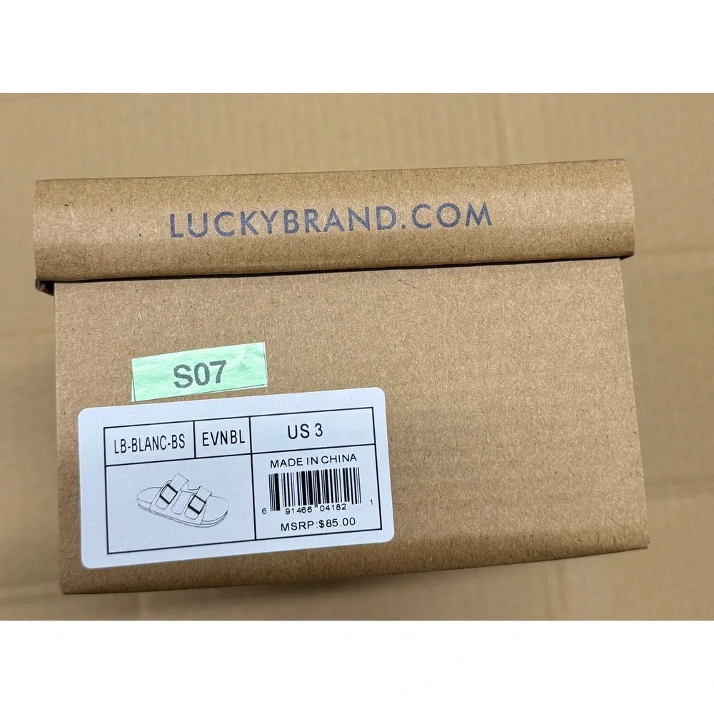 Lucky Brand Blanc Kids Sandals‎ Navy Blue  Suede Double Buckle Slides US 3